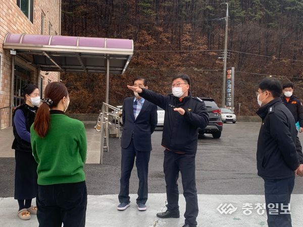 이명제 영동소방서장 수가성요양원 현장 안전지도 방문