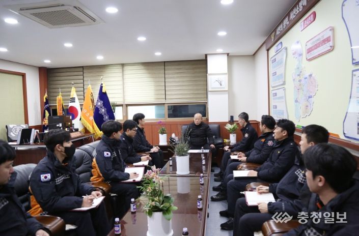 서산소방서장, 직원 격려를 위한 현장부서 방문