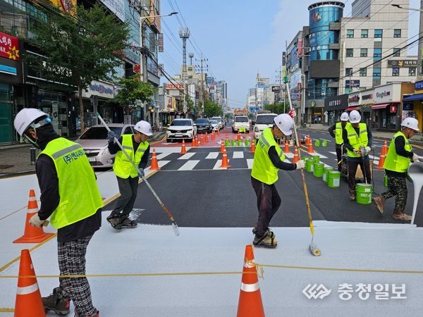 천안시 서북구, 도로온도 10℃이상 낮춰 여름철 도시열섬현상 저감