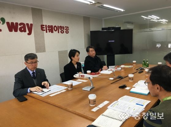 김수민 충북도 정무부지사, 티웨이항공‧이스타항공 대표 방문