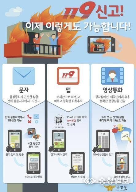 홍성소방서, 119 다매체 신고서비스 홍보