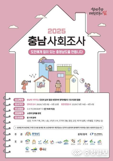 충남 사회조사 홍보 포스터